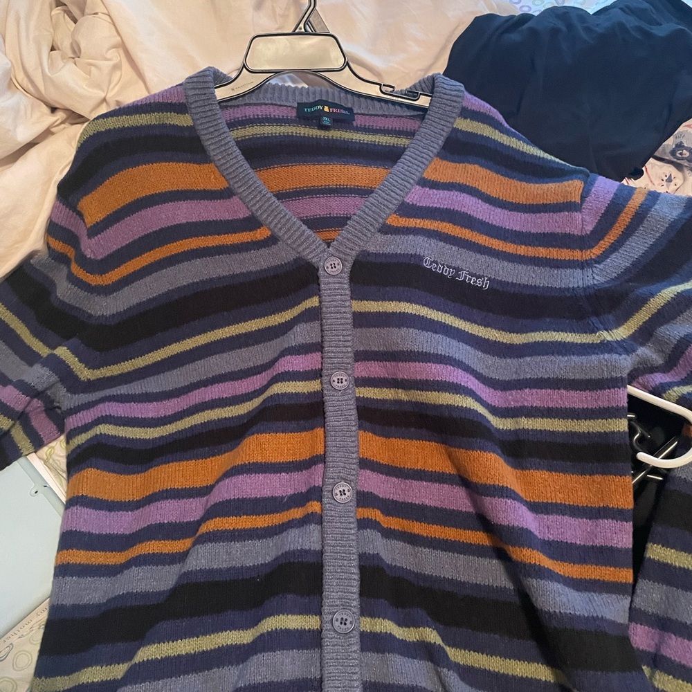 Teddy Fresh Striped Cardigan